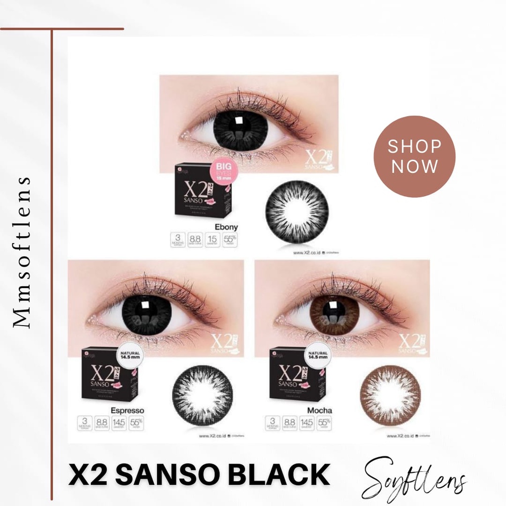 SOFTLENS X2 SANSO BLACK normal s/d -6.00