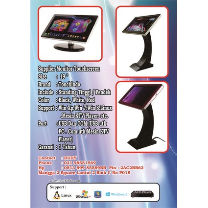 Monitor Touchscreen 19 inch Touchindo ( Supplier )
