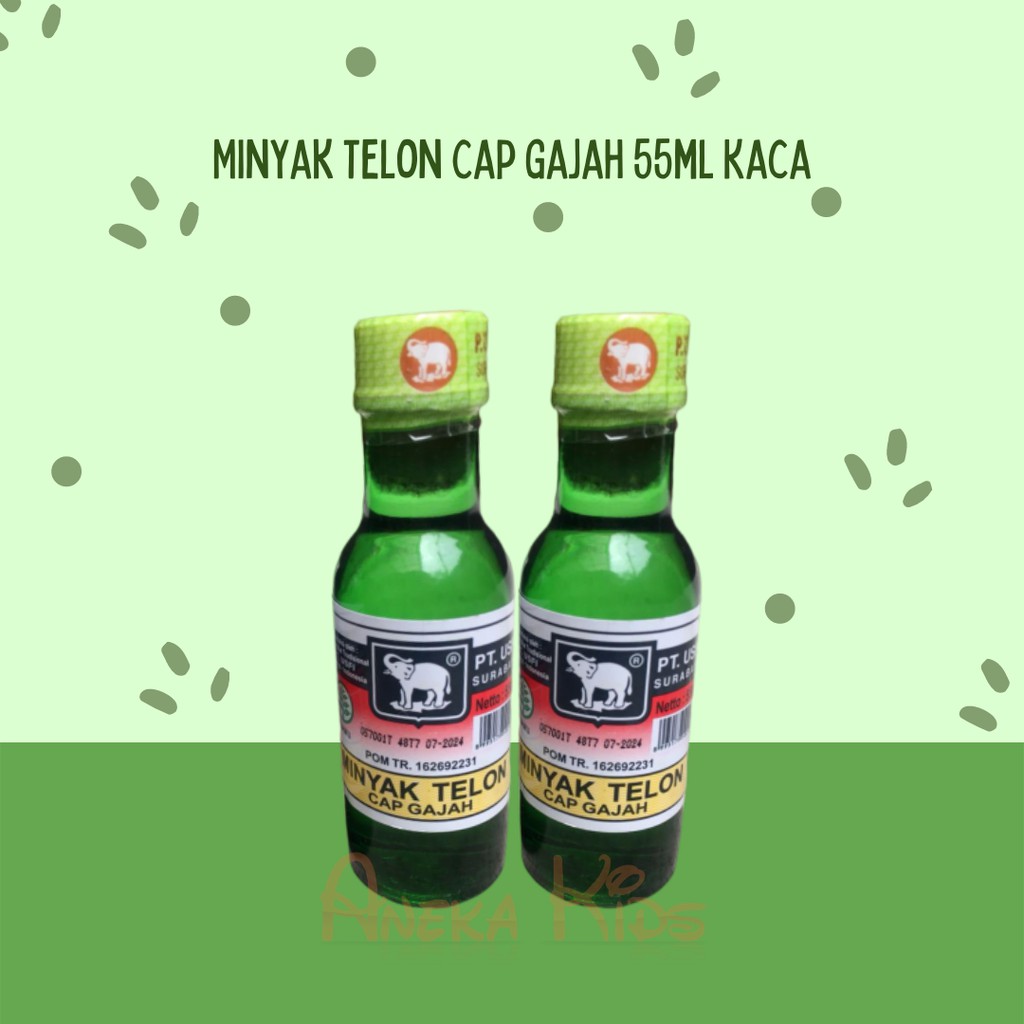 Minyak Telon Cap Gajah 55ml Kaca
