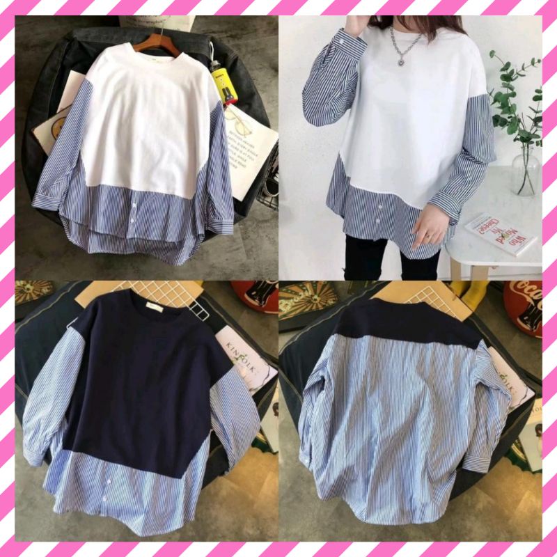 [BISA COD] MALVIN BLOUSE - Blouse salur murah<br/>