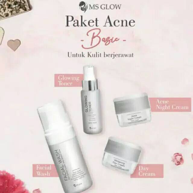PAKET ACNE BASIC BY MS GLOW