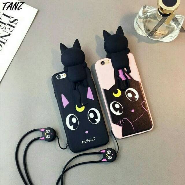 Soft Casing Iphone 7 / Iphone 7+ Cute Luna Sailormoon