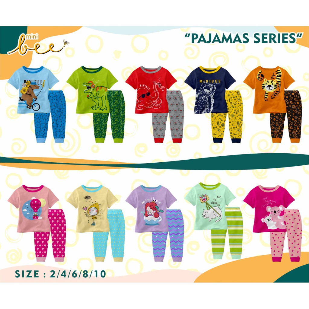 Setelan Pajamas Boy & Gril Minibee