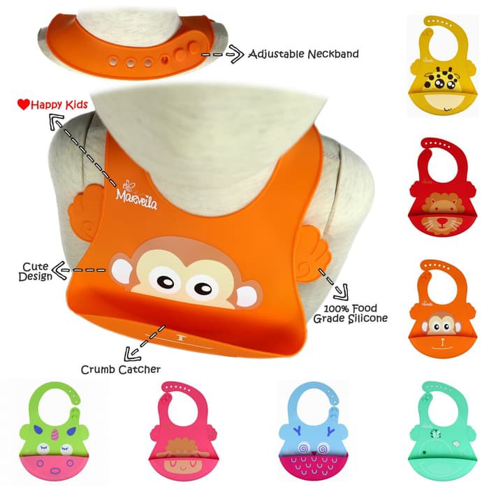 Marveila waterproof silicone bib