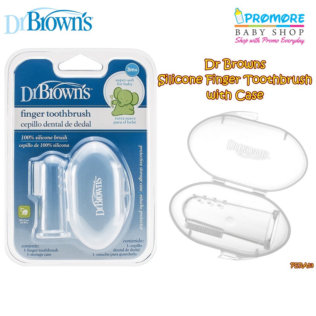 Dr Brown’s Silicone Finger Toothbrush with Case