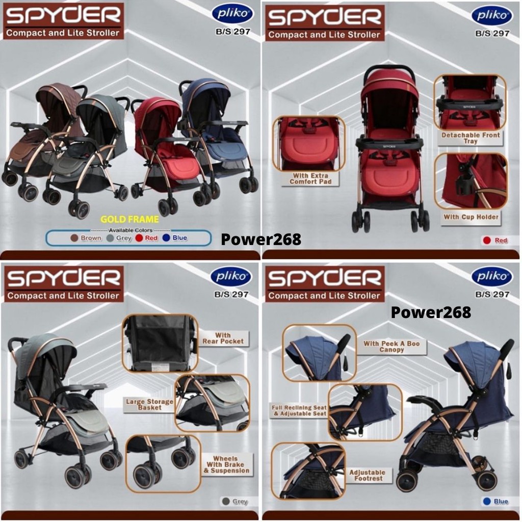 Pliko Spyder 297 Dark Grey Stroller