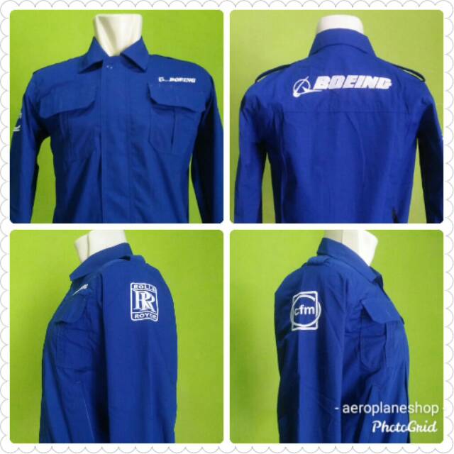 Jaket Boeing Biru