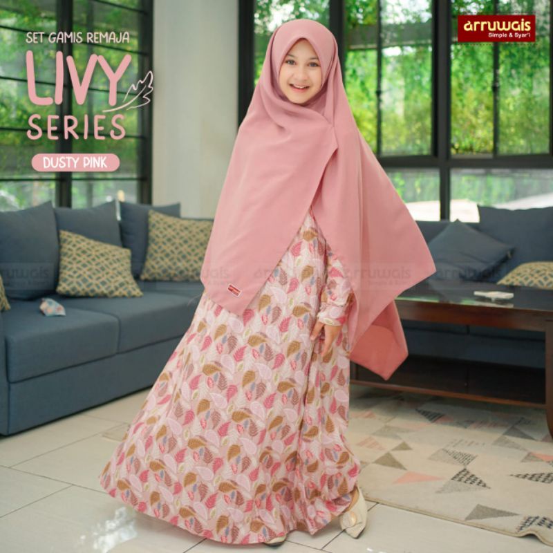 gamis anak set jilbab masker