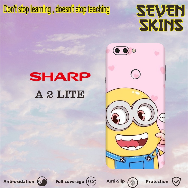 SKIN HANDPHONE DAPAT 2 PCS  SHARP A2 LITE MINION
