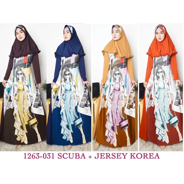NEW gamis 3D +kerudung