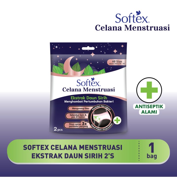 Softex Celana Menstruasi Daun sirih 2pcs