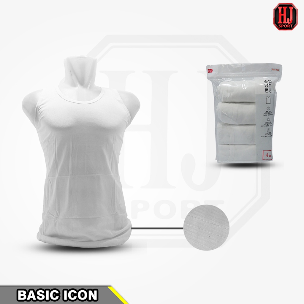 Kaos Dalam Pria Basic Icon Isi 4 / Singlet Pria Dewasa