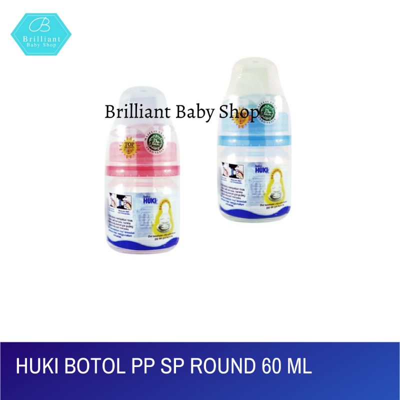 HUKI BOTOL PP SP ROUND 60 ML