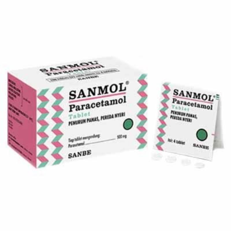 sanmol 500mg tablet isi4
