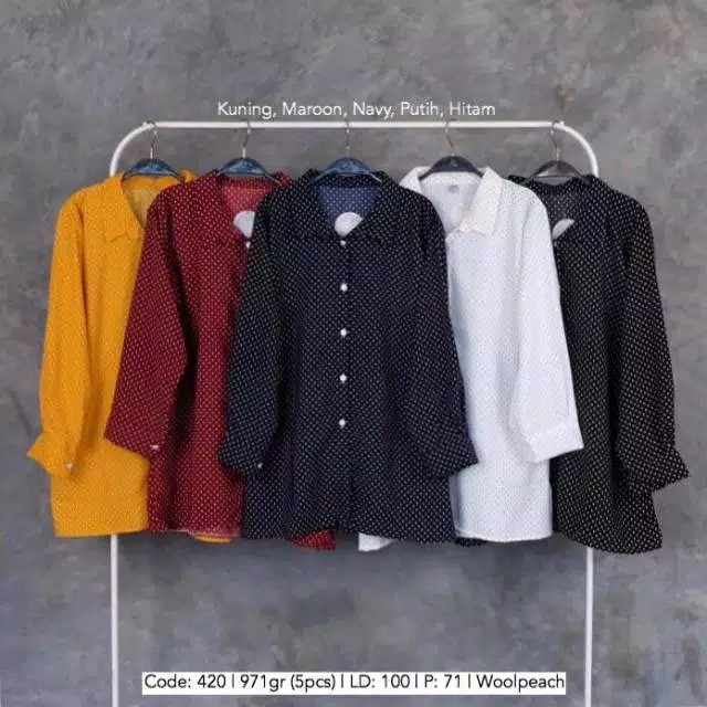 Kemeja Polka Jumbo