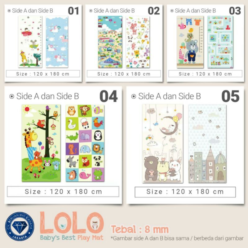 KARPET LOLO PLAYMAT BASIC 120X180
