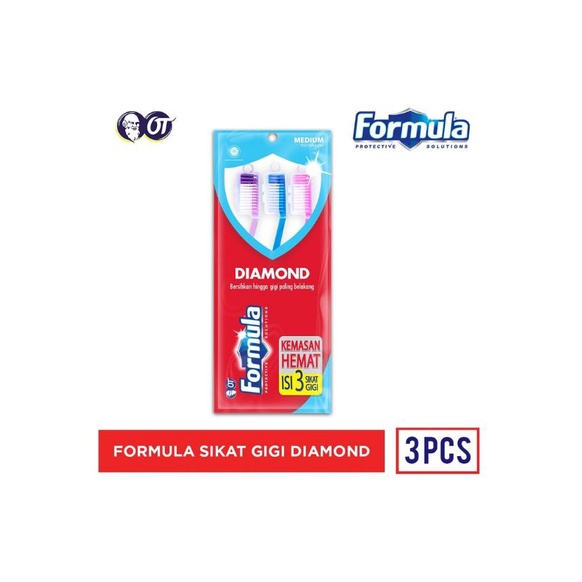 Formula Sikat Gigi Silver Ptotector3's Diamond Medium<br/>