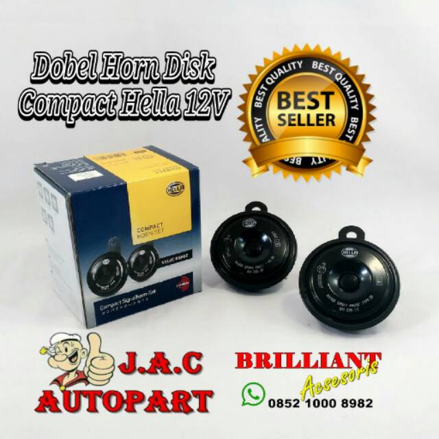 Klakson Dobel Disk HELLA Compact 12v