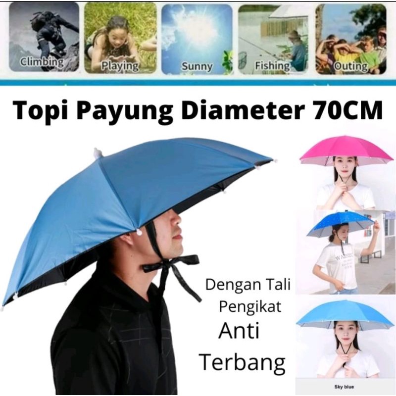 Topi Pancing Payung Diameter 60cm