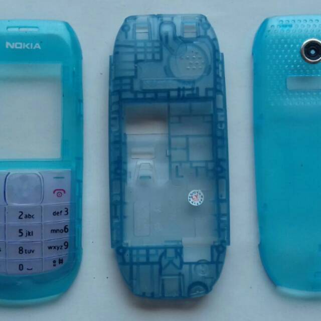 Casing fullset nokia 1616 transparan biru