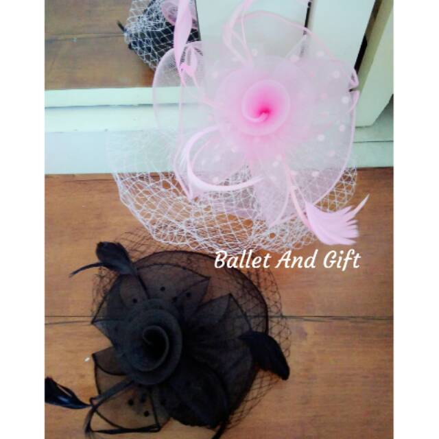 Headpiece Bunga Tulle besar untuk performance