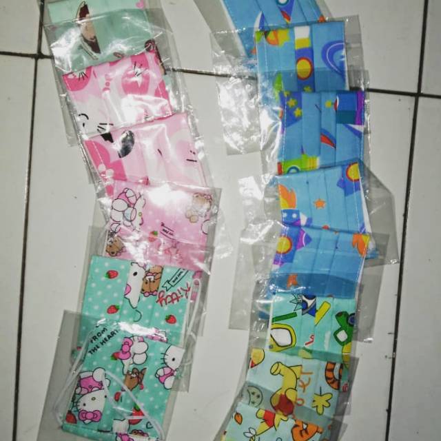 Masker kain anak 2 lapis