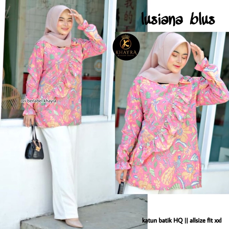 LUSIANA BLOUSE. [ BISA COD ]