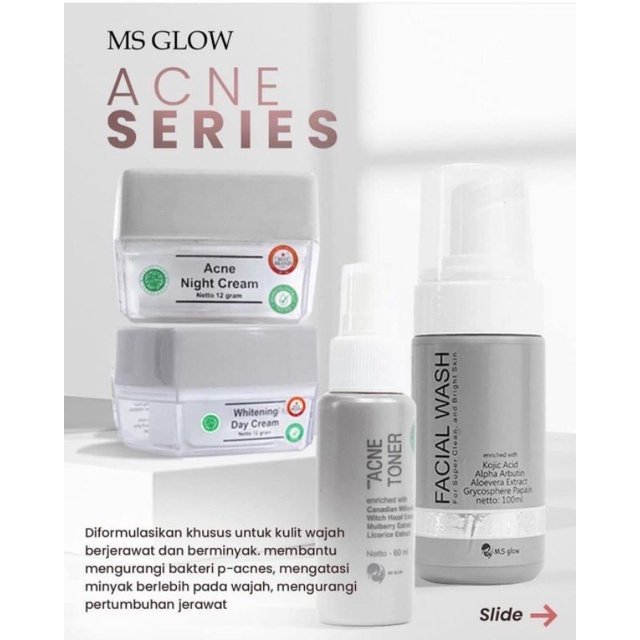 Ms Glow Paket Acne original
