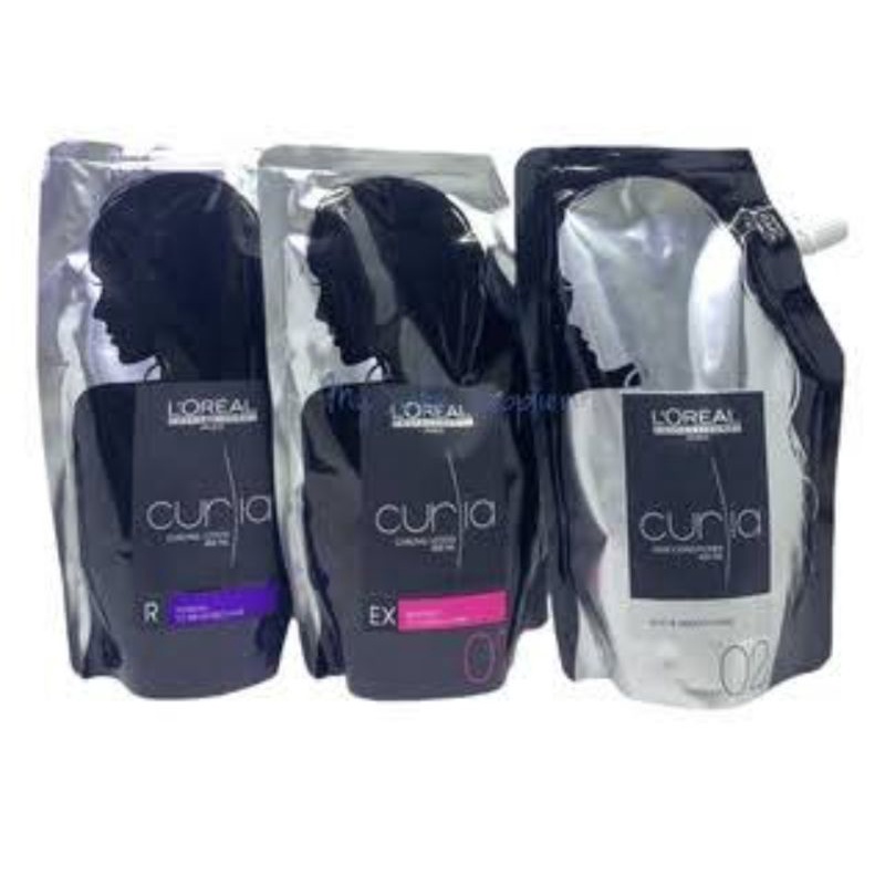 Loreal Curlia Set obat keriting rambut permanent wave 2 x 400 ml