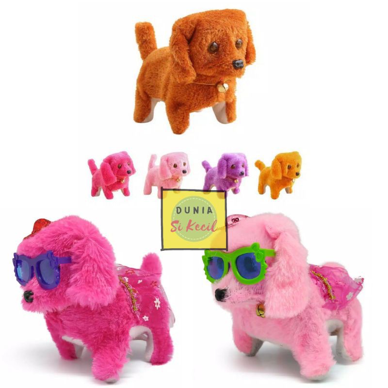 Mainan boneka gerak anjing dan kucing