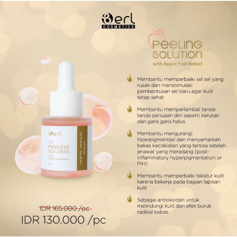 B Erl Peeling Solution With Apple Fruit Extract AHA BHA PHA