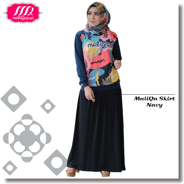 MALIQA - SKIRT - NAVY