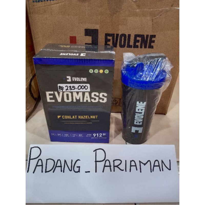 Evolene Evomass 912 gr + Shaker.terdaftar Bpom dan halal