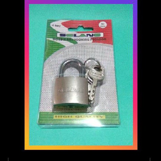 gembok 30mm leher pendek / double ball locking padlock
