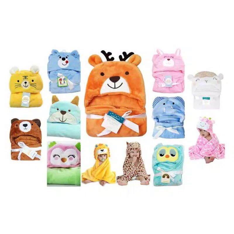 selimut bayi topi karakter