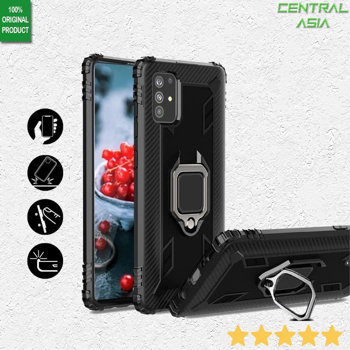[Premium] Carbon Ring Holder Case Samsung M51