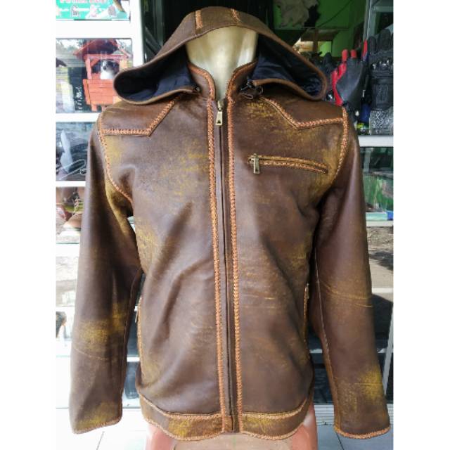 Jaket kulit asli wosan