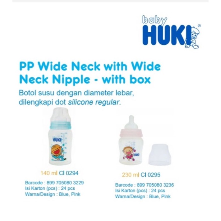 Botol Huki PP Wide Neck 140ml dan 230ml