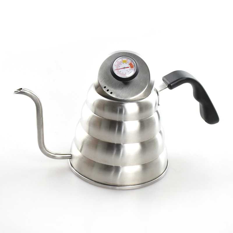 Coffee Maker Pot V60 Drip Teko 1200ML + Thermometer