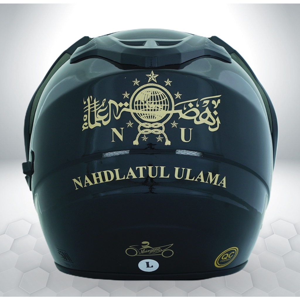 Helm NU Half Face Black-Gold