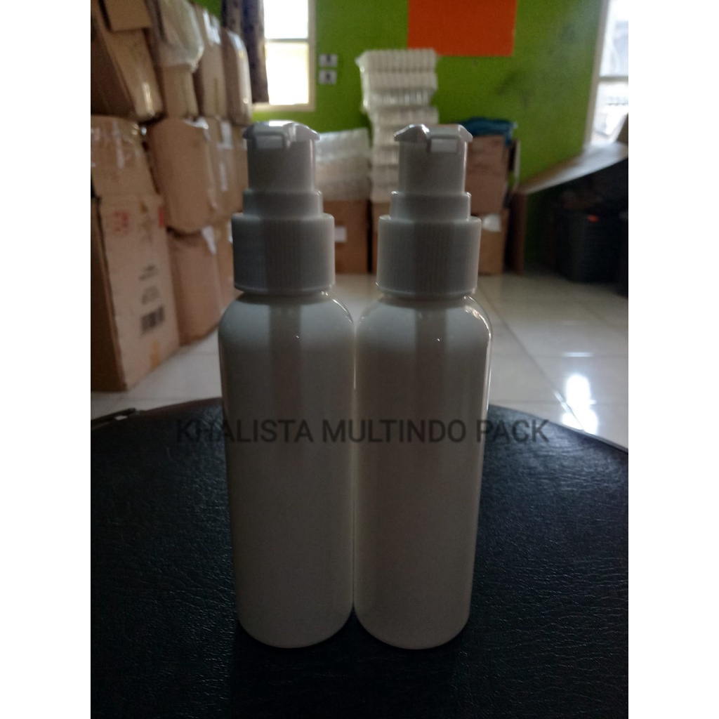 Botol Pump ( Bebek ) 100 ML Putih ( Tutup Putih )