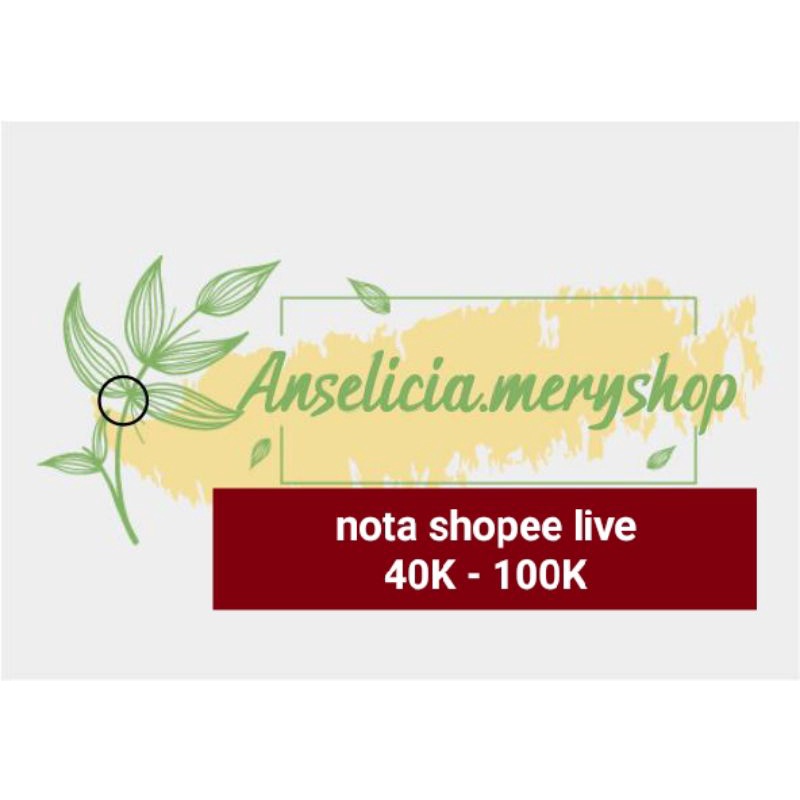 Nota shopee live