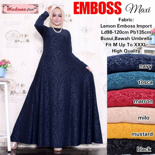 Gamis Emboss Maxy
