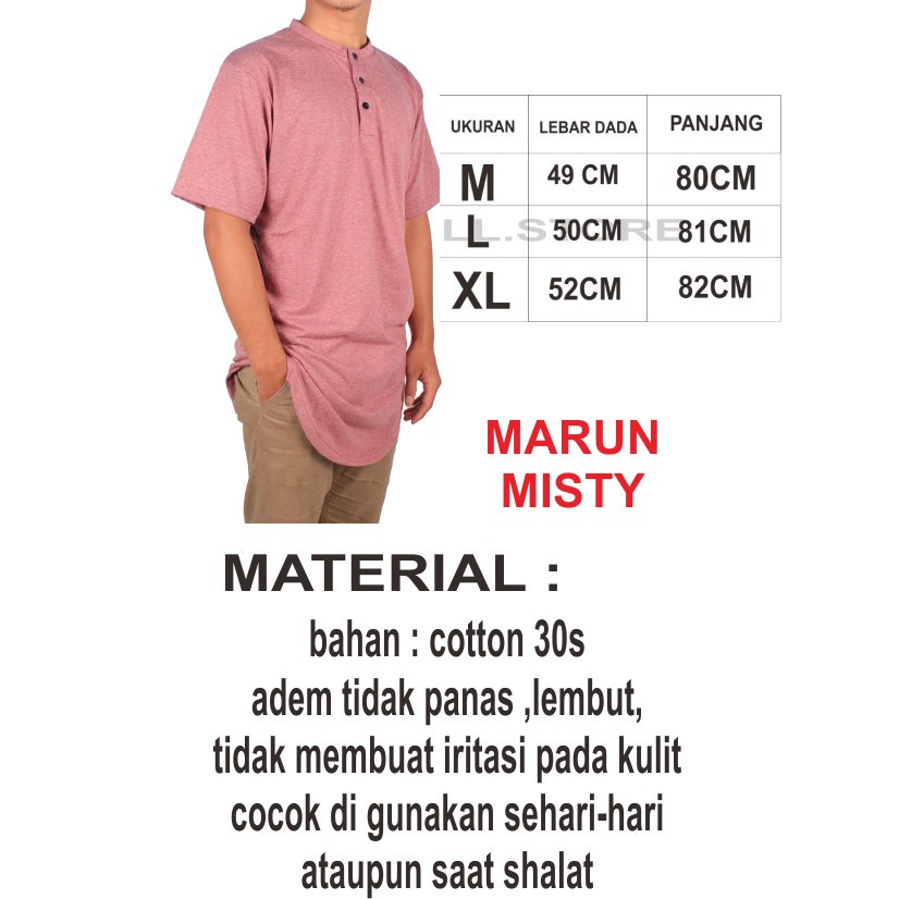KAOS KURTA DEWASA PRIA LENGAN PENDEK