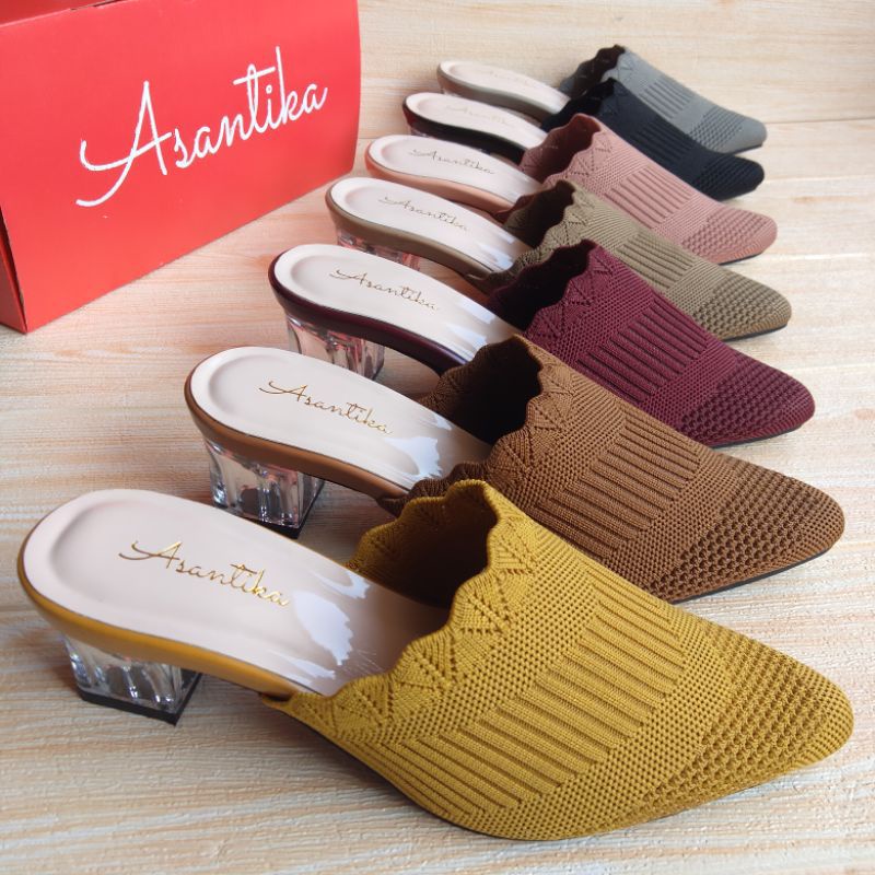 Sandal Hak Kaca Rajut ASANTIKA