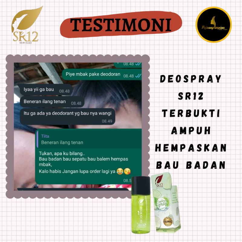 Sr12 deodorant spray premium 60ml