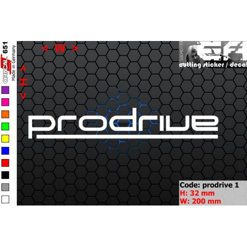 ea cutting sticker / decal    Code: prodrive 1 ( sponsor logo )