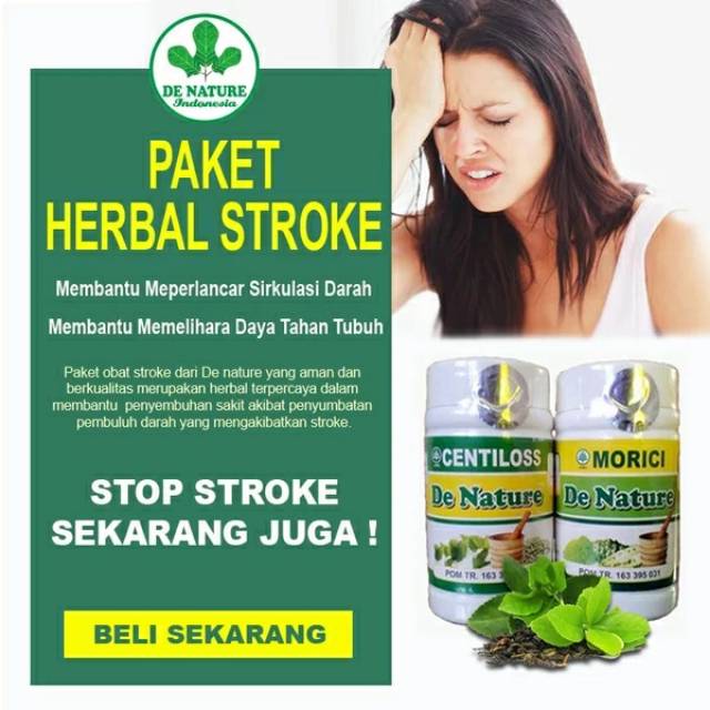 Obat Stroke Ringan/Berat Herbal De Nature
