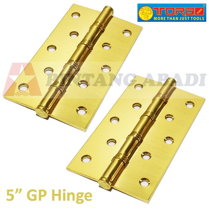 Tora Engsel Pintu 5" Gold GP (Gabus)
