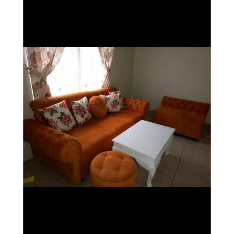 Sofa Chester L putus + stool